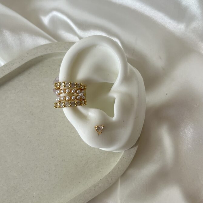 Ear Cuff Diamantado y Perlado
