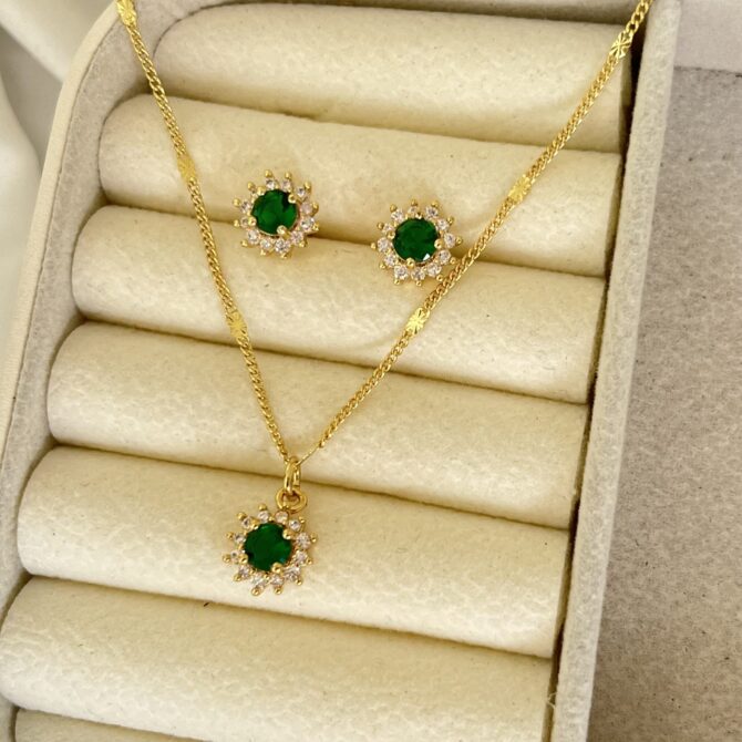 Set Esmeraldas y diamantes