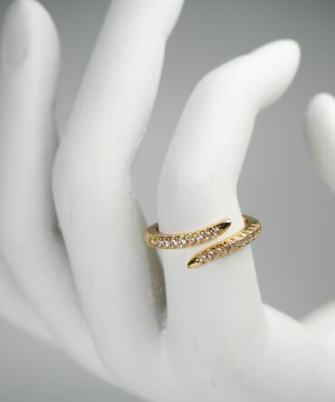 Anillo doble diamantado