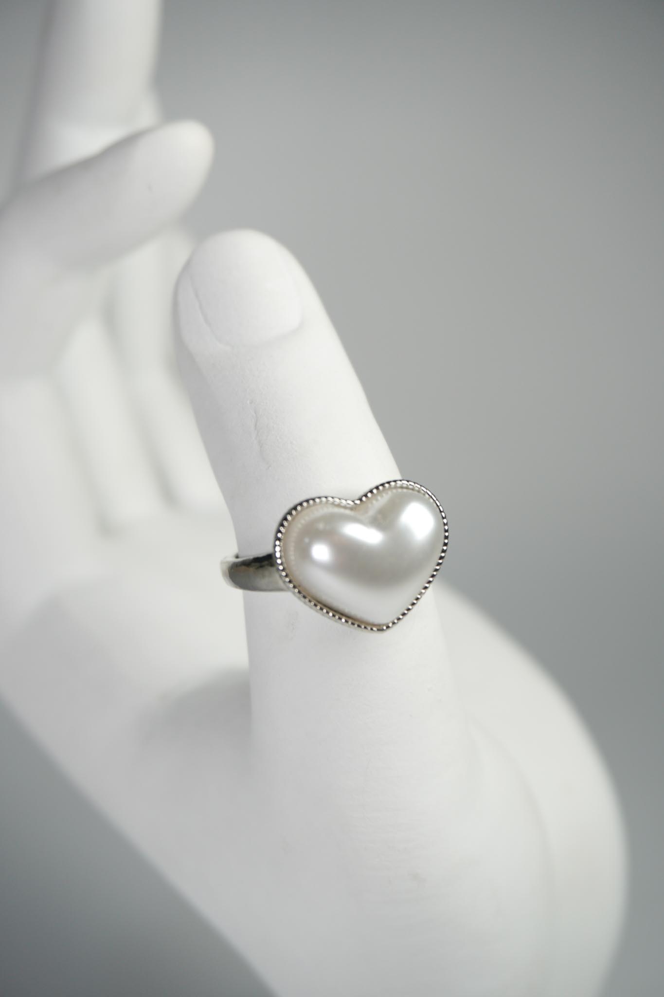 Anillo corazón plateado - Imagen 4