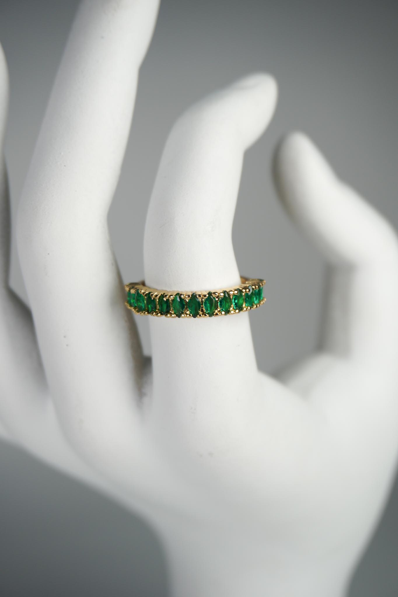 Anillo grueso de esmeraldas - Imagen 2