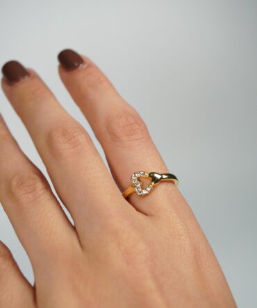 Anillo lazo de corazón