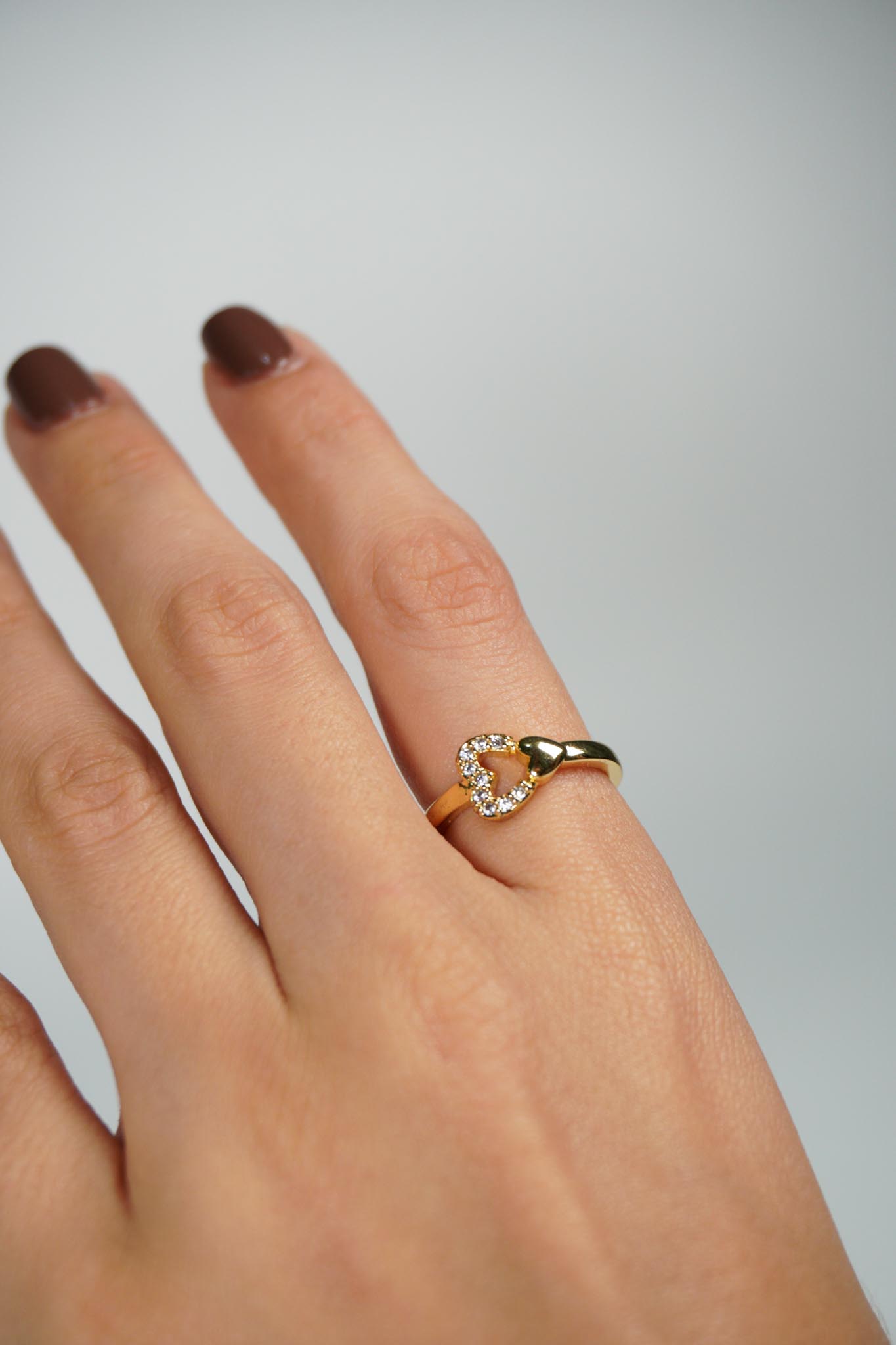 Anillo lazo de corazón