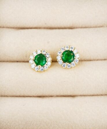 Topitos de esmeralda con diamantes