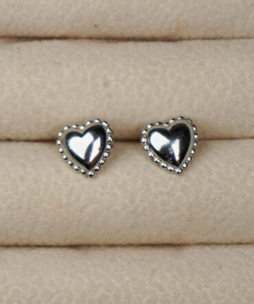 Topitos de corazón plateado