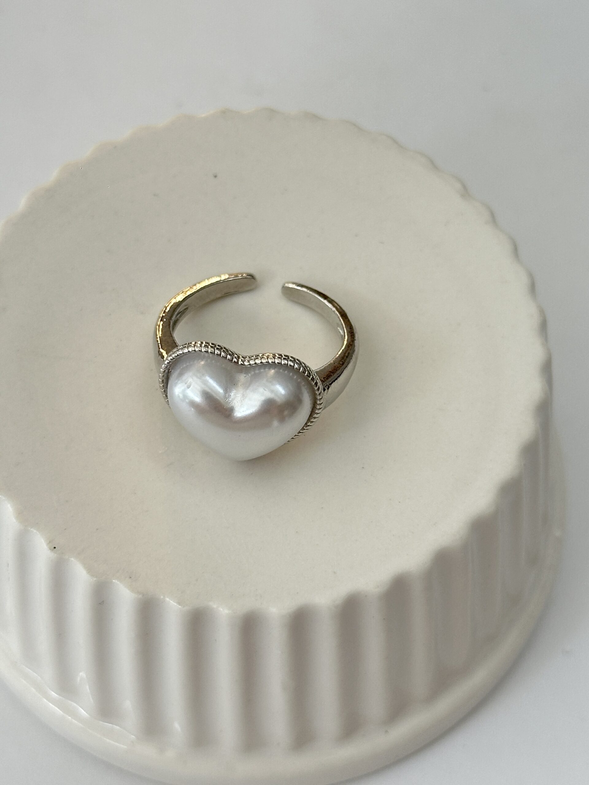 Anillo corazón plateado - Imagen 2