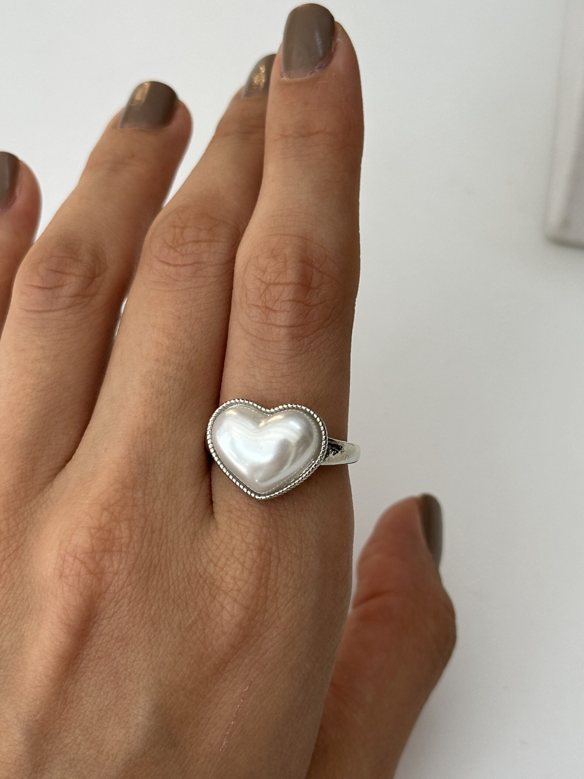 Anillo corazón plateado - Imagen 3