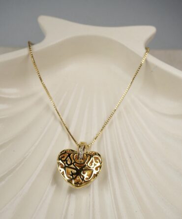 Cadena corazón doble función