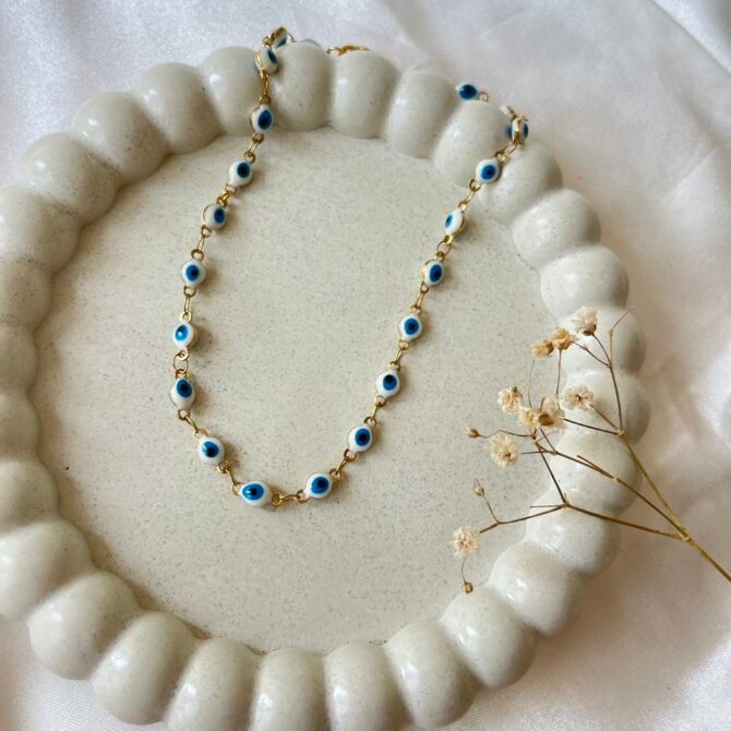 Tobillera Vibes Ojo Turco Azul