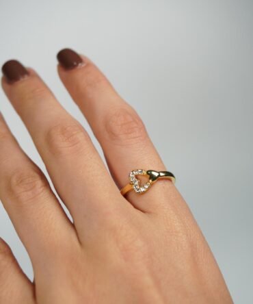 Anillo lazo de corazón