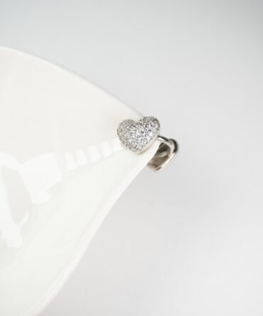 Earcuff corazón doble