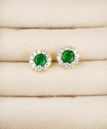 Topitos de esmeralda con diamantes