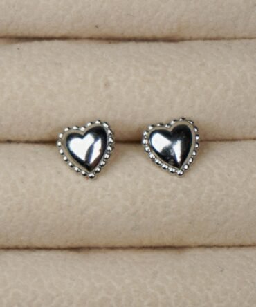 Topitos de corazón plateado