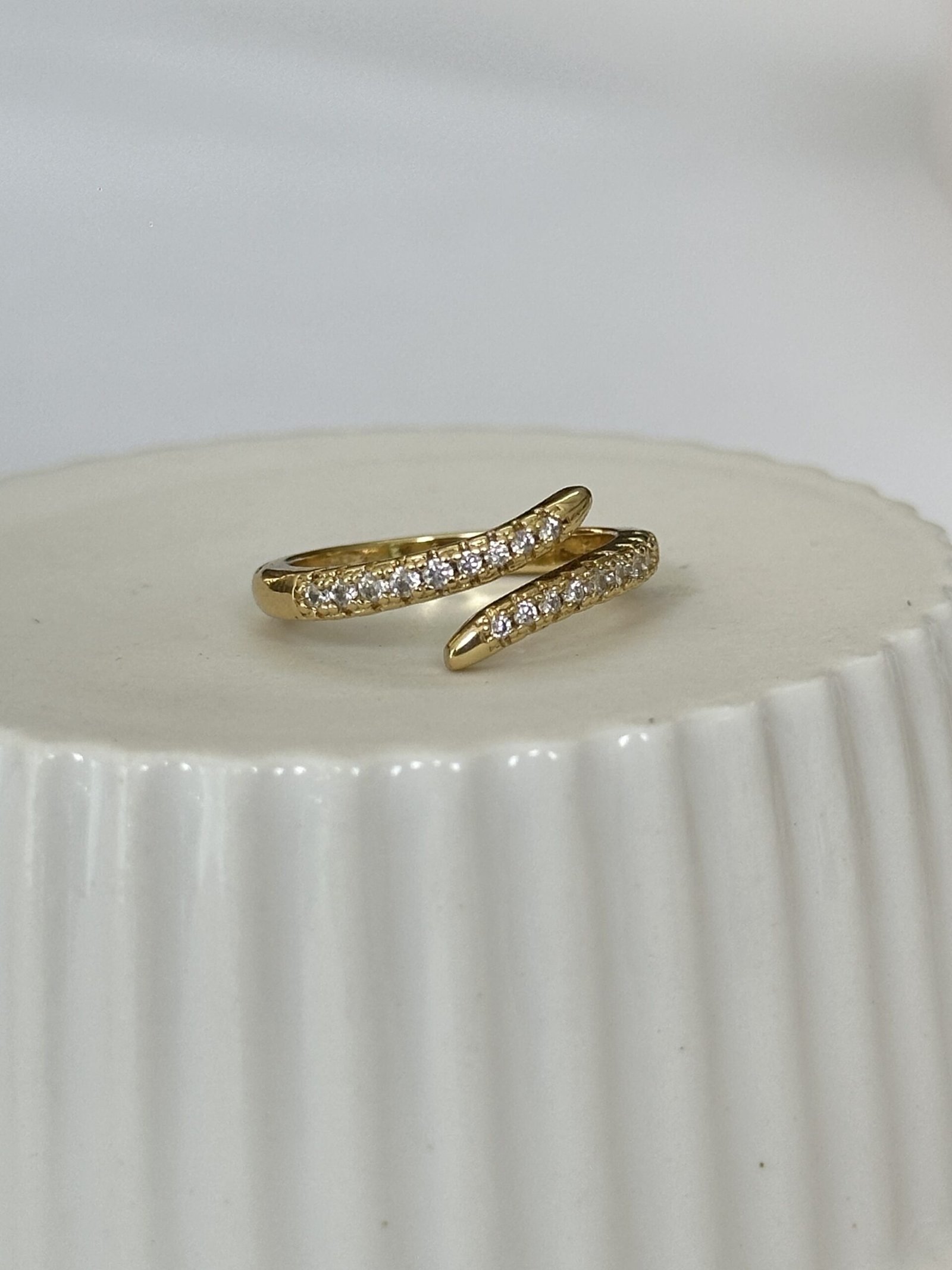 Anillo doble diamantado - Imagen 2