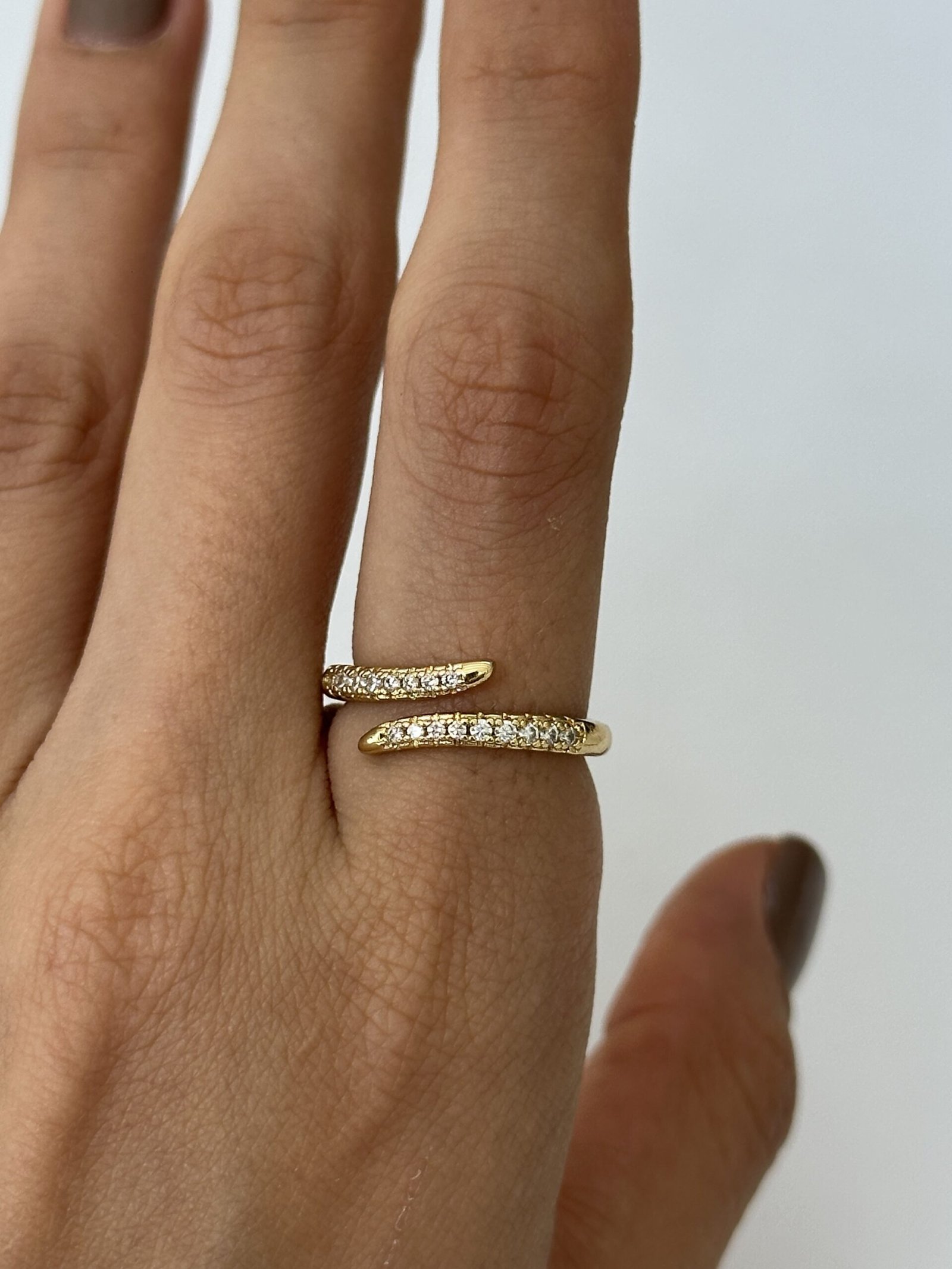 Anillo doble diamantado - Imagen 3