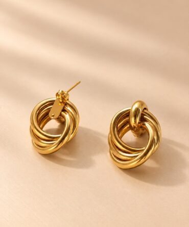 Aretes Nudo Dorado