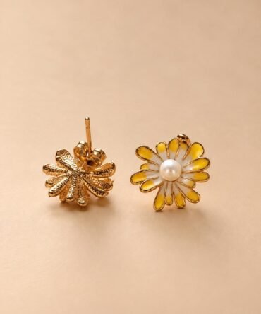 Aretes Margaritas Amarillas