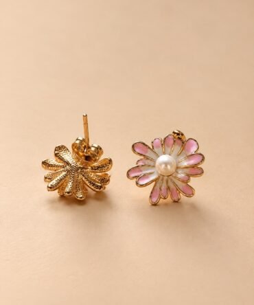 Aretes Flor Rosada