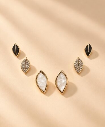Set de Topitos Hojas Gold