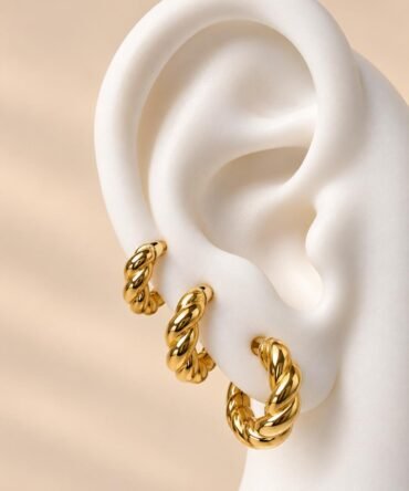 Set de Candongas Trenza Gold