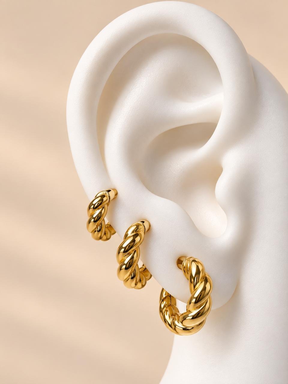 Set de Candongas Trenza Gold